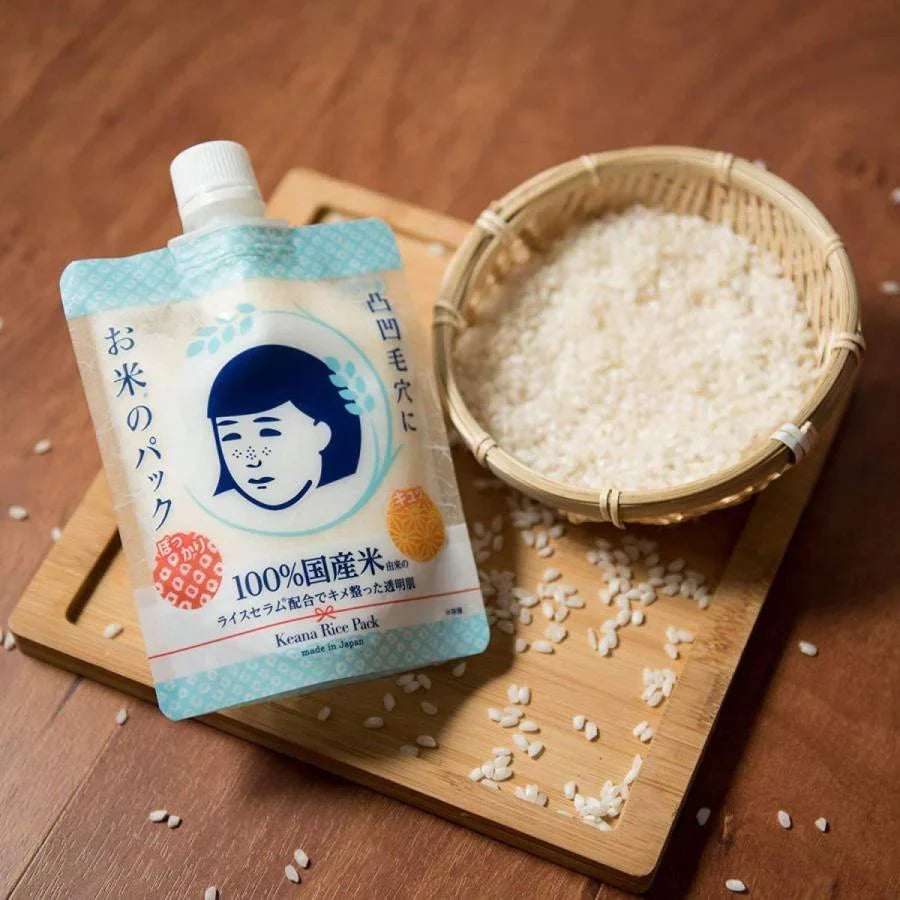 The "viral rice mask" ❤️ Creating a face mask using rice and water, with the goal of achieving a "glass skin" effect. NADESHIKO Rice Pack 170g